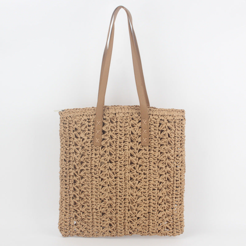 Futurecen - Minimalist Large Capacity Straw Bag Beach Bag - Women Tote Bags