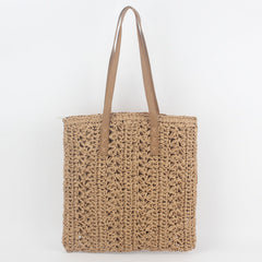 Futurecen - Minimalist Large Capacity Straw Bag Beach Bag - Women Tote Bags