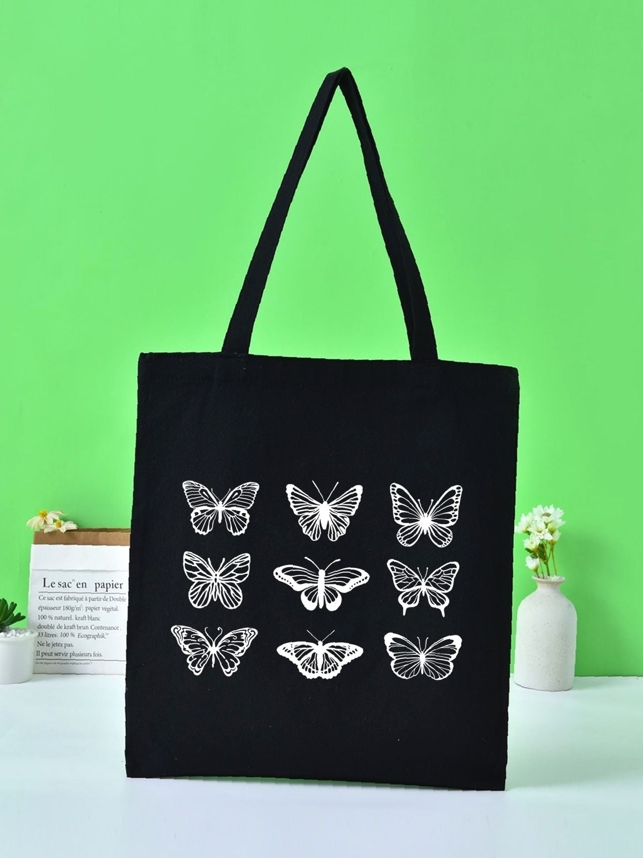 Futurecen - Butterfly Pattern Shopper Bags  - Women Tote Bags