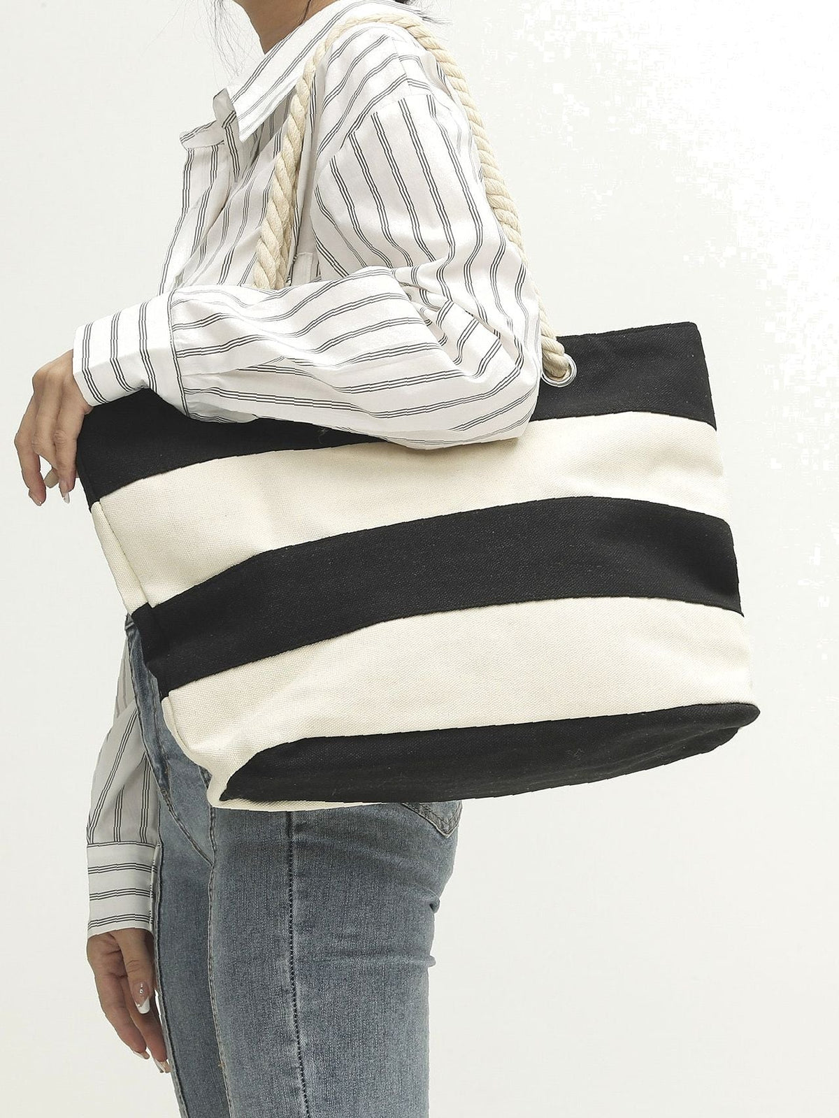 Futurecen - Two Tone  Shoulder Tote Bag  - Women Tote Bags