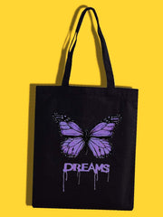 Futurecen - Butterfly Graphic Shopper Bag  - Women Tote Bags