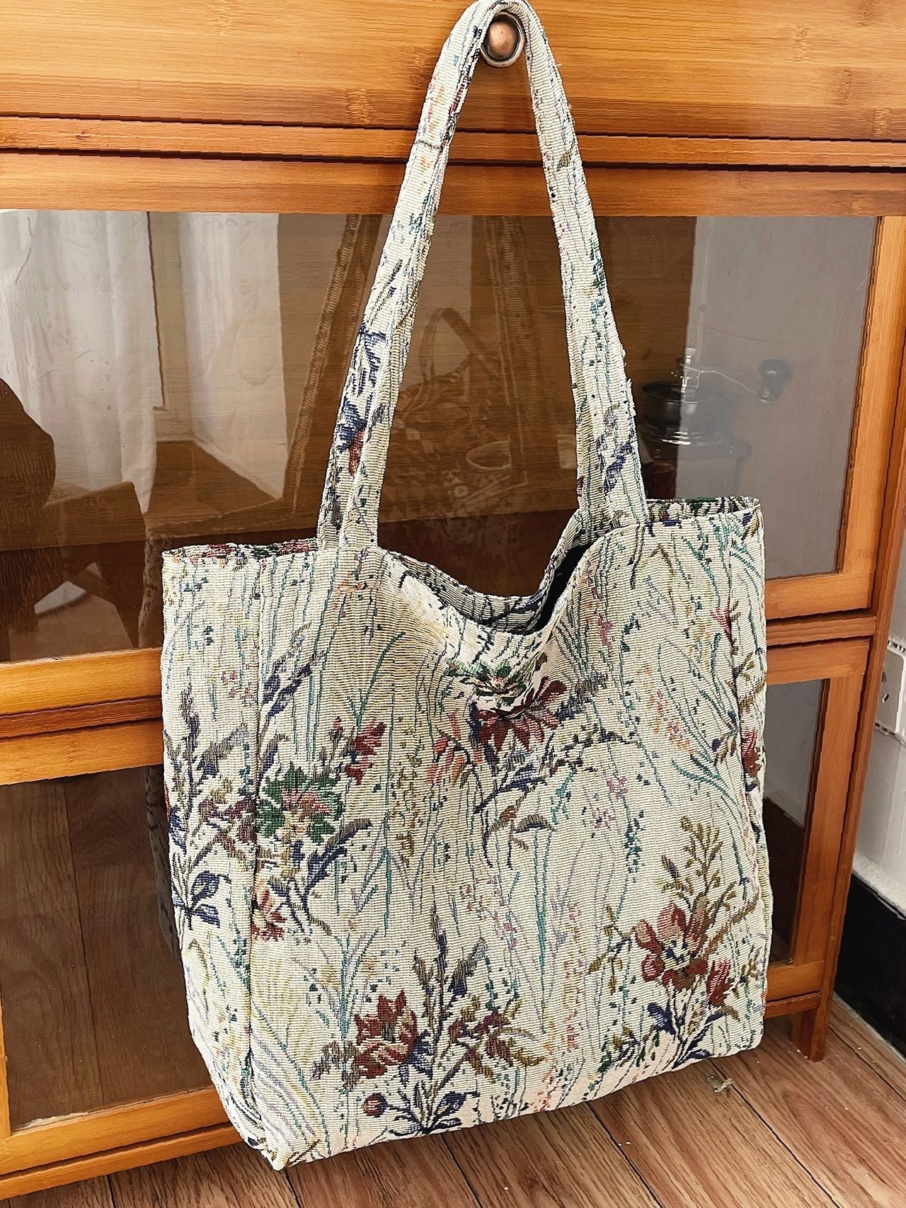 Futurecen - Floral Pattern Shoulder Tote Bag  - Women Tote Bags