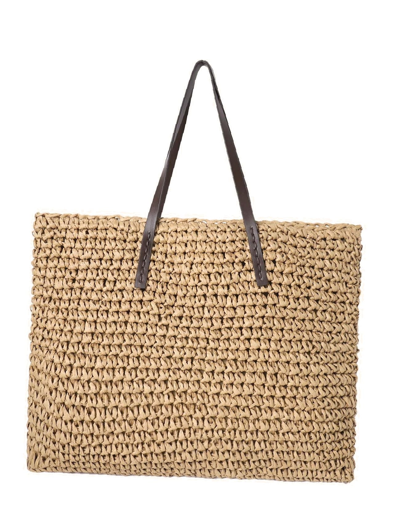 Futurecen - Minimalist Large Capacity Straw Bag  - Women Tote Bags