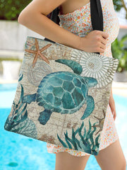 Futurecen - Turtle Graphic Shoulder Tote Bag  - Women Tote Bags