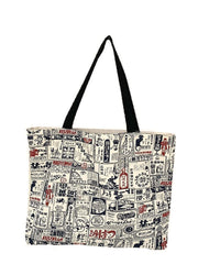 Futurecen - Japanese Letter Graphic Shopper Bag  - Women Tote Bags