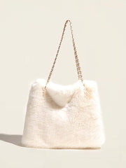 Futurecen - Fluffy Chain Shoulder Tote Bag  - Women Tote Bags