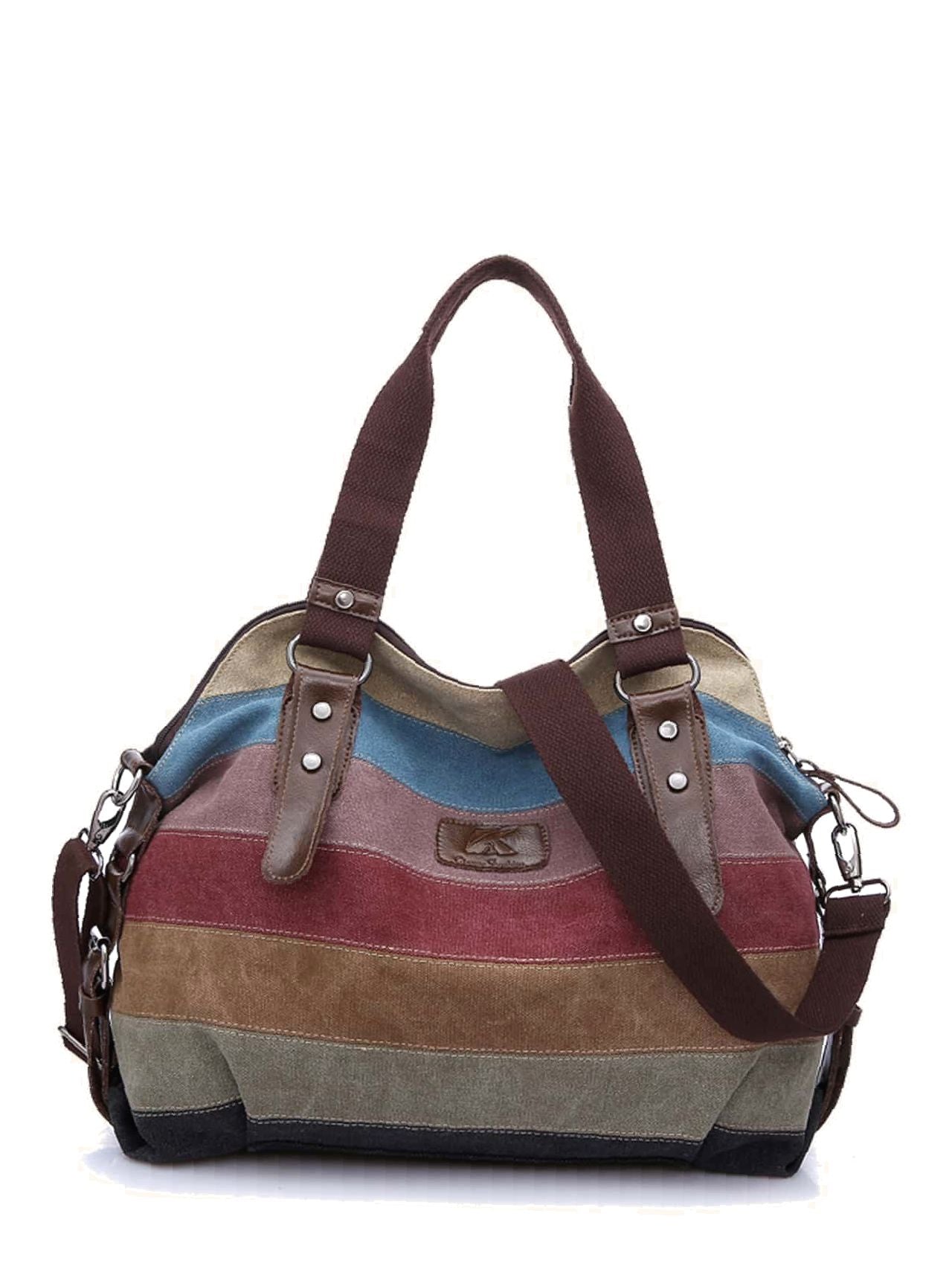 Futurecen - Color Block Tote Bag  - Women Tote Bags