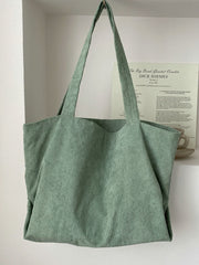 Futurecen - Large Capacity Corduroy Shoulder Tote Bag  - Women Tote Bags