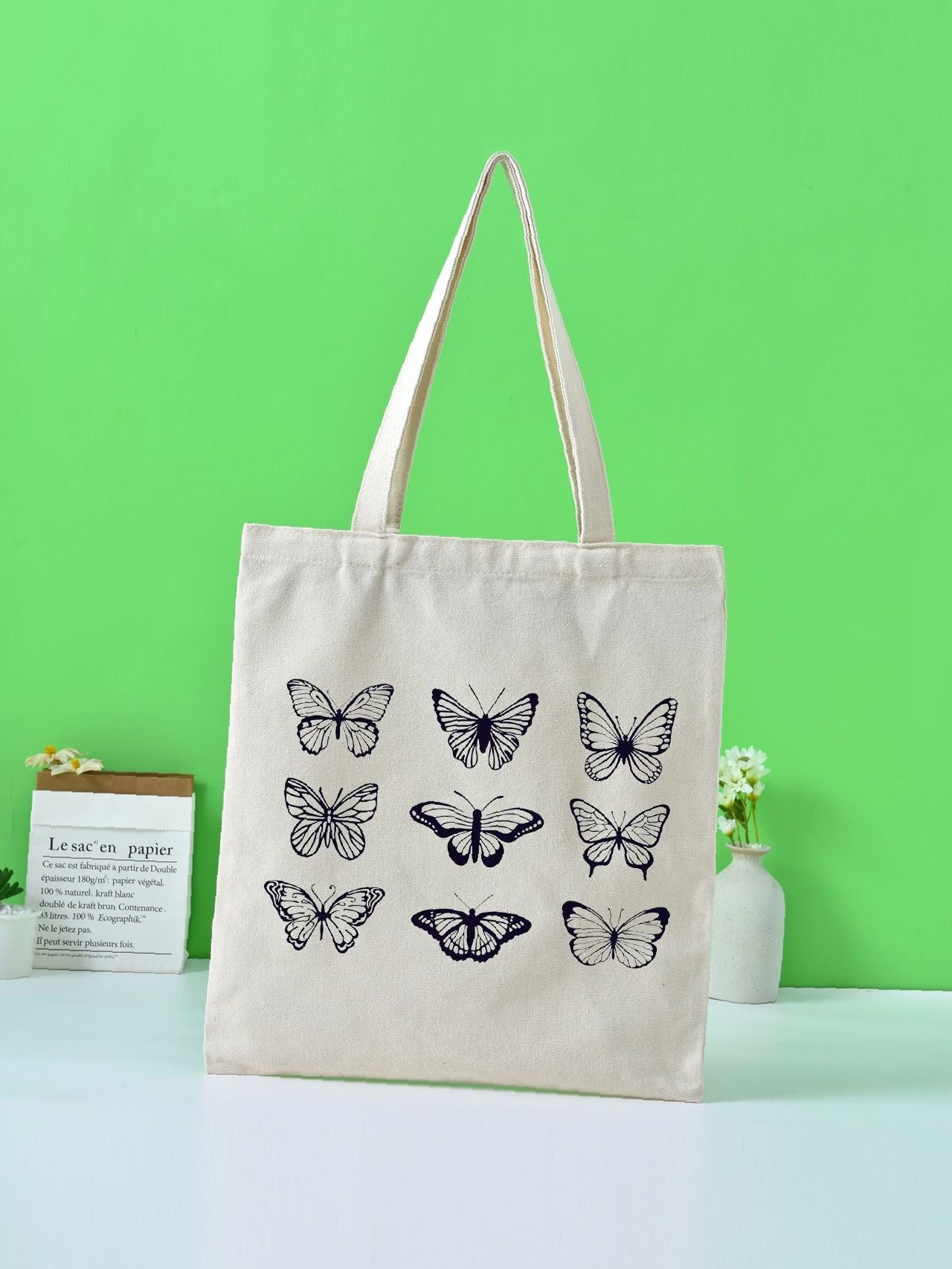 Futurecen - Butterfly Pattern Shopper Bags  - Women Tote Bags