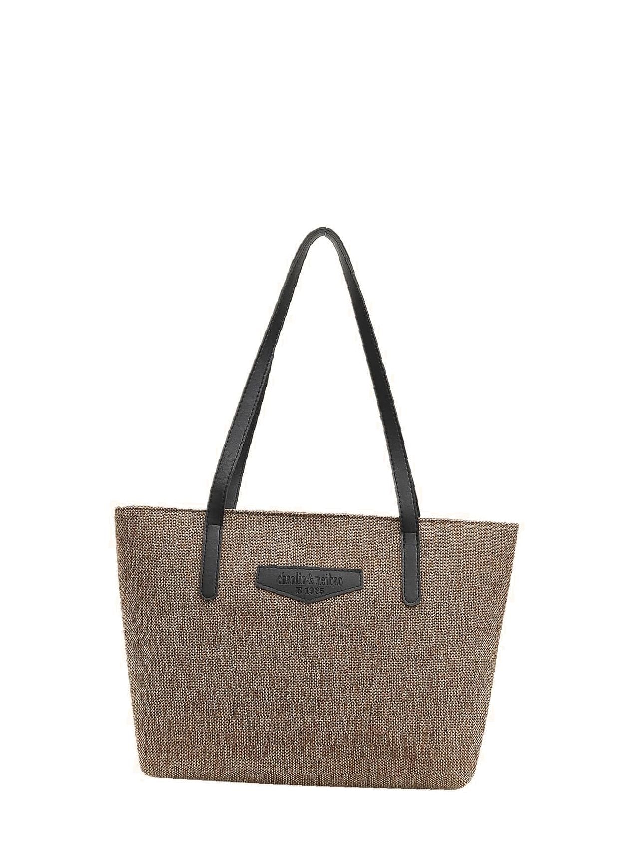 Futurecen - Letter Patch Tote Bag  - Women Tote Bags