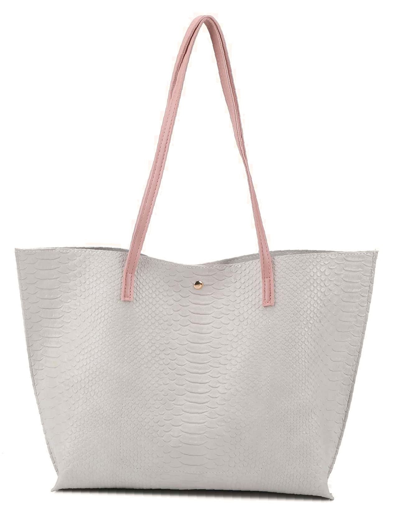 Futurecen - Pebble Embossed Tassel Decor Tote Bag  - Women Tote Bags