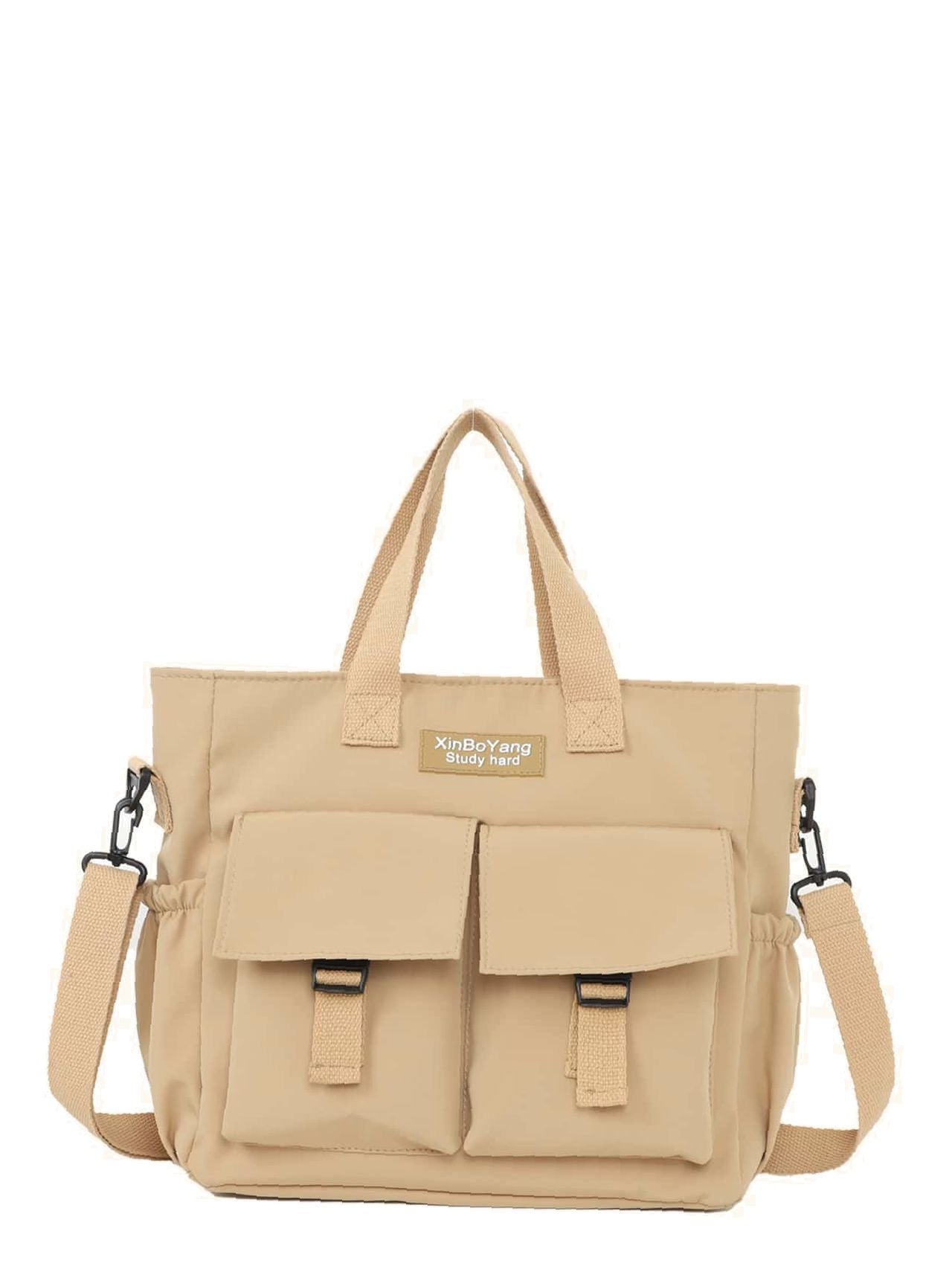 Futurecen - Pocket Front Canvas Tote Bag  - Women Tote Bags