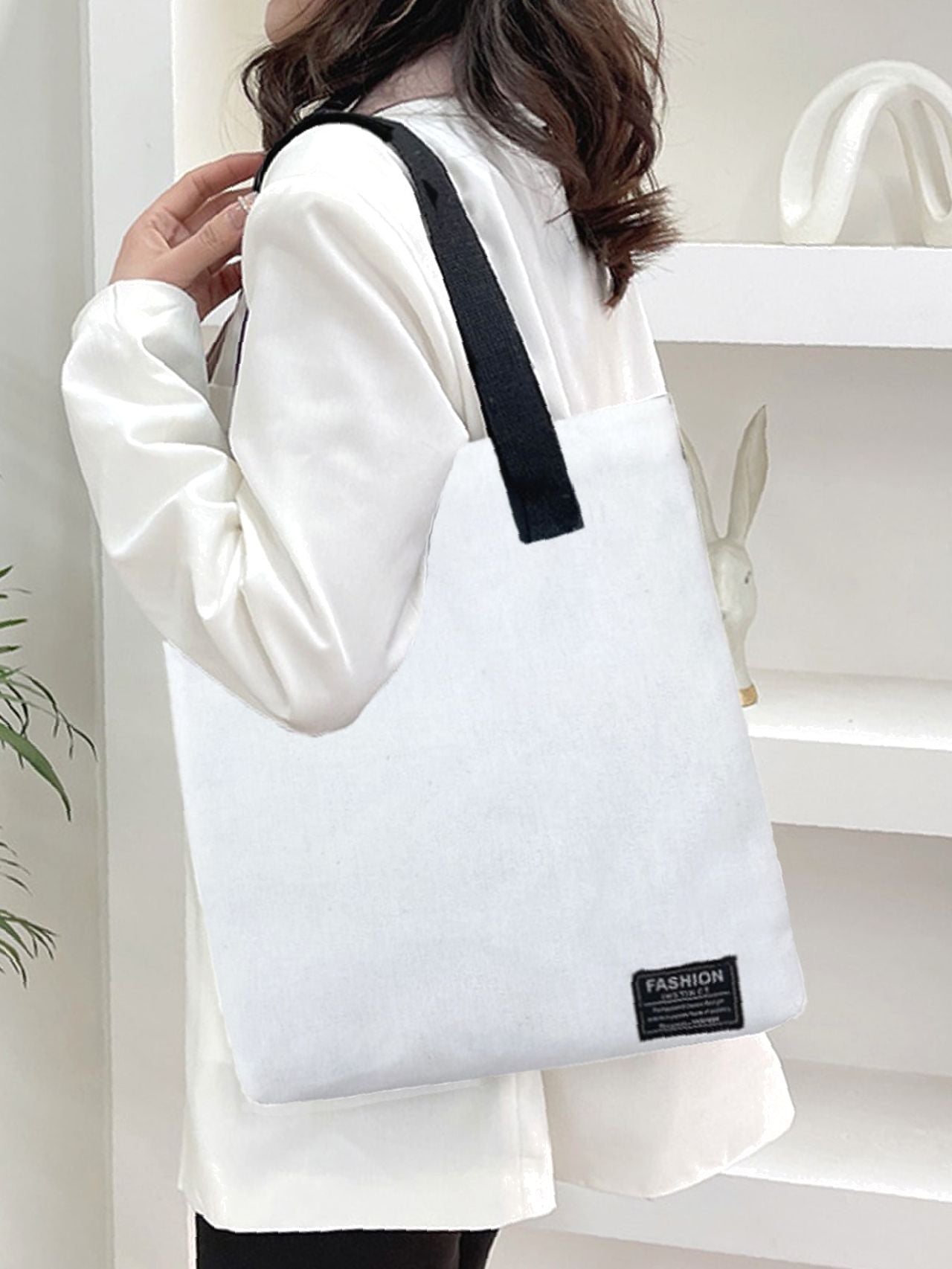 Futurecen - Patch Detail Shopper Bag  - Women Tote Bags