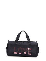 Futurecen - Sequin Letter Decor Duffel Bag  - Women Tote Bags