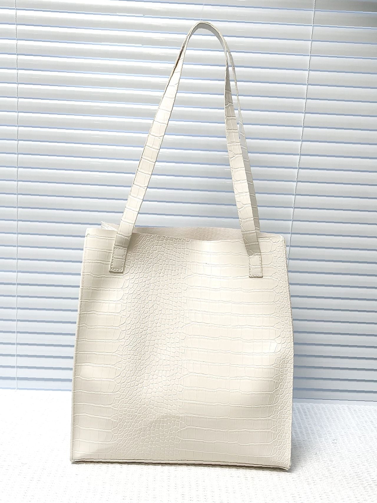 Futurecen - Crocodile Embossed Shoulder Tote Bag  - Women Tote Bags