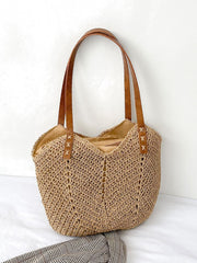 Futurecen - Minimalist Large Capacity Straw Bag  - Women Tote Bags