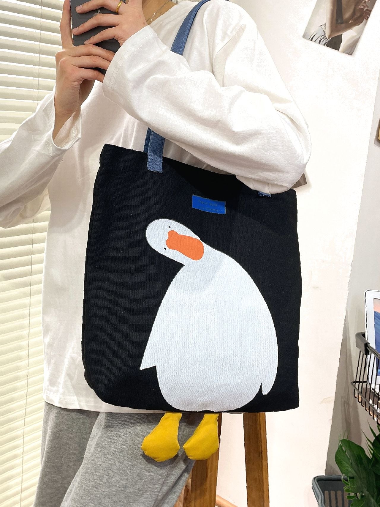 Futurecen - Cartoon Graphic Shopper Bag  - Women Tote Bags