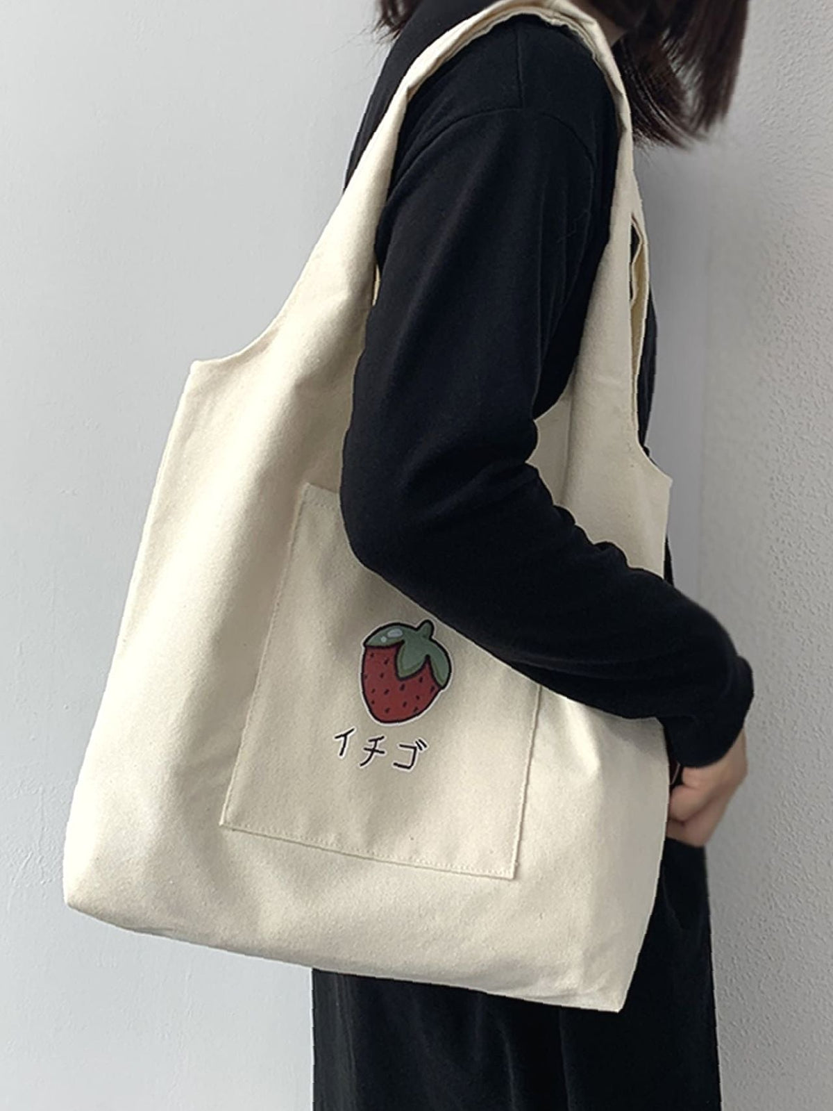 Futurecen - Strawberry Pattern Tote Bag  - Women Tote Bags