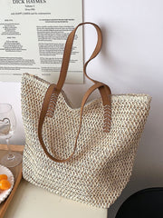 Futurecen - Minimalist Large Capacity Straw Bag  - Women Tote Bags