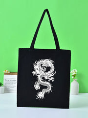 Futurecen - Chinese Dragon Graphic Shopper Bag  - Women Tote Bags