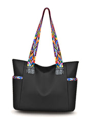 Futurecen - Large Capacity Geometric Print Strap Tote Bag  - Women Tote Bags