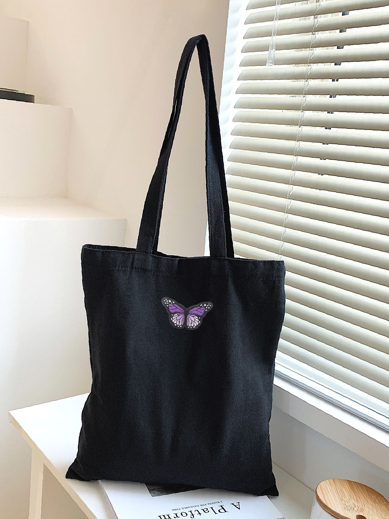 Futurecen - Butterfly Graphic Shopper Bag  - Women Tote Bags