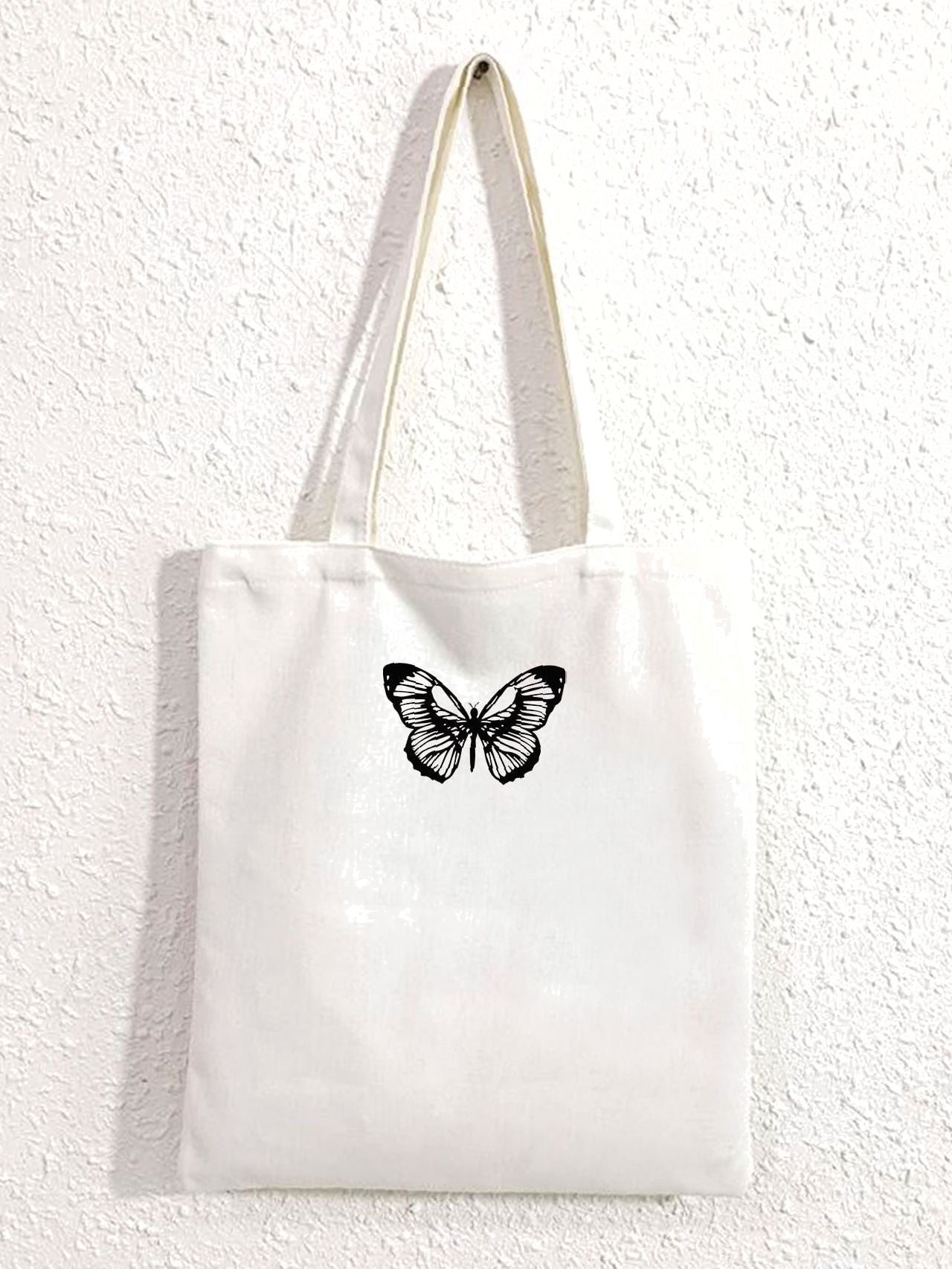 Futurecen - Butterfly Graphic Shopper Bag  - Women Tote Bags