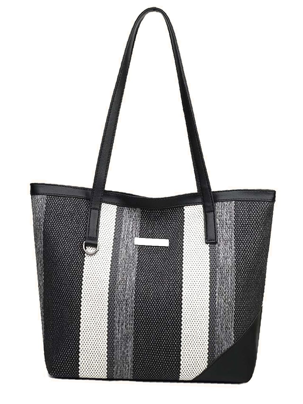 Futurecen - Color Block Large Capacity Tote Bag  - Women Tote Bags