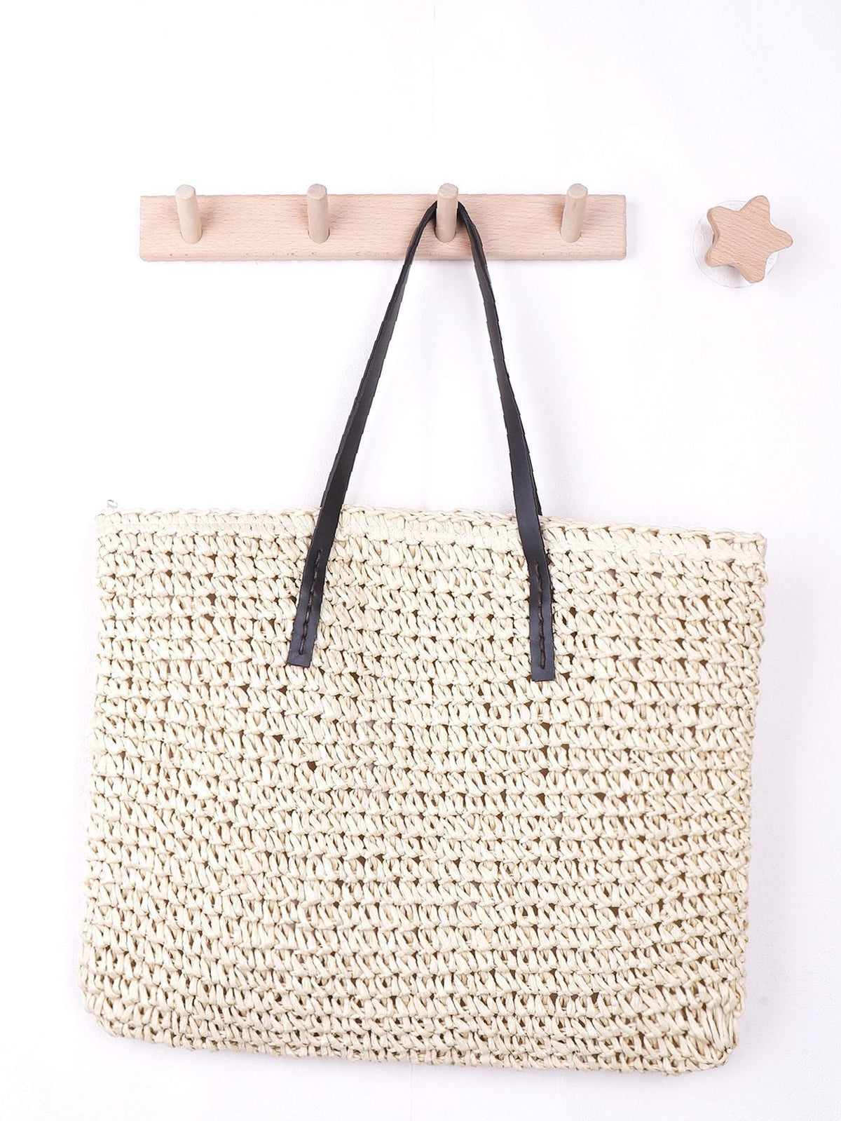 Futurecen - Minimalist Large Capacity Straw Bag  - Women Tote Bags