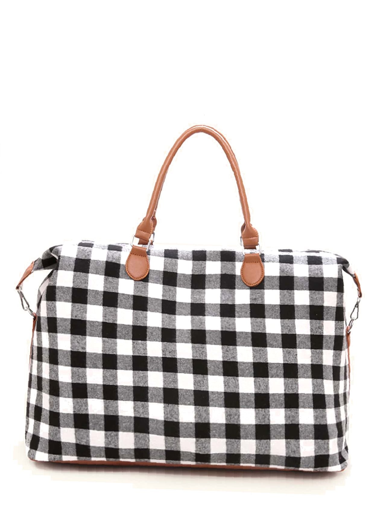 Futurecen - Gingham Pattern Tote Bag  - Women Tote Bags