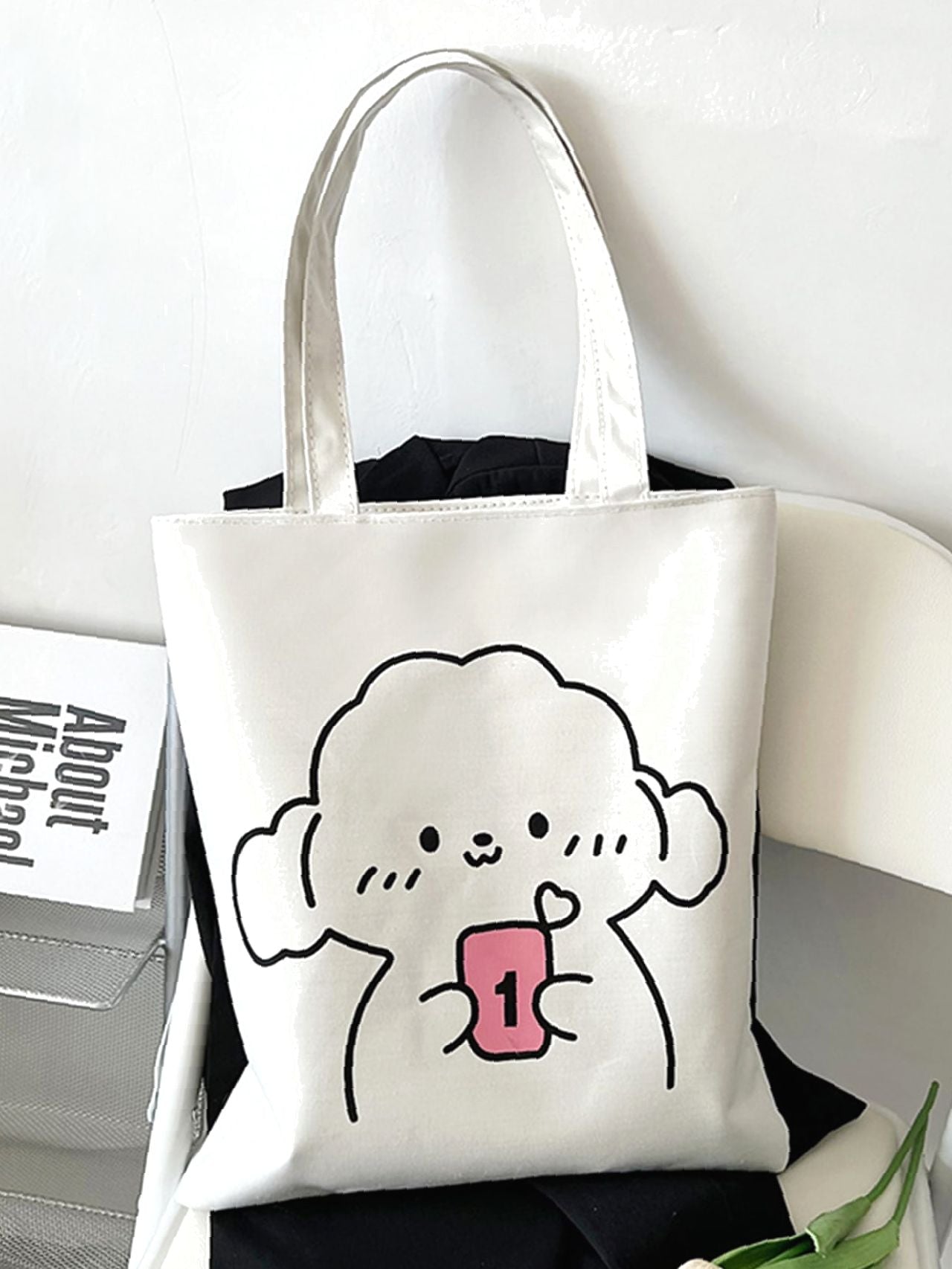 Futurecen - Cartoon Graphic Large Capacity Shopper Bag  - Women Tote Bags