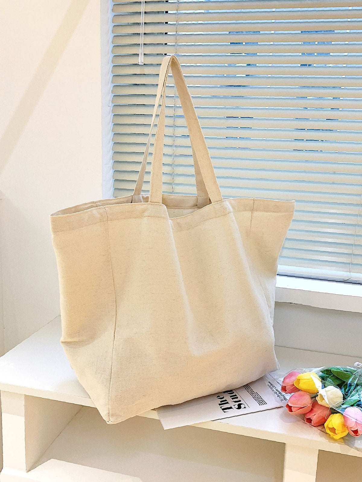 Futurecen - Large Capacity Canvas Shoulder Tote Bag  - Women Tote Bags