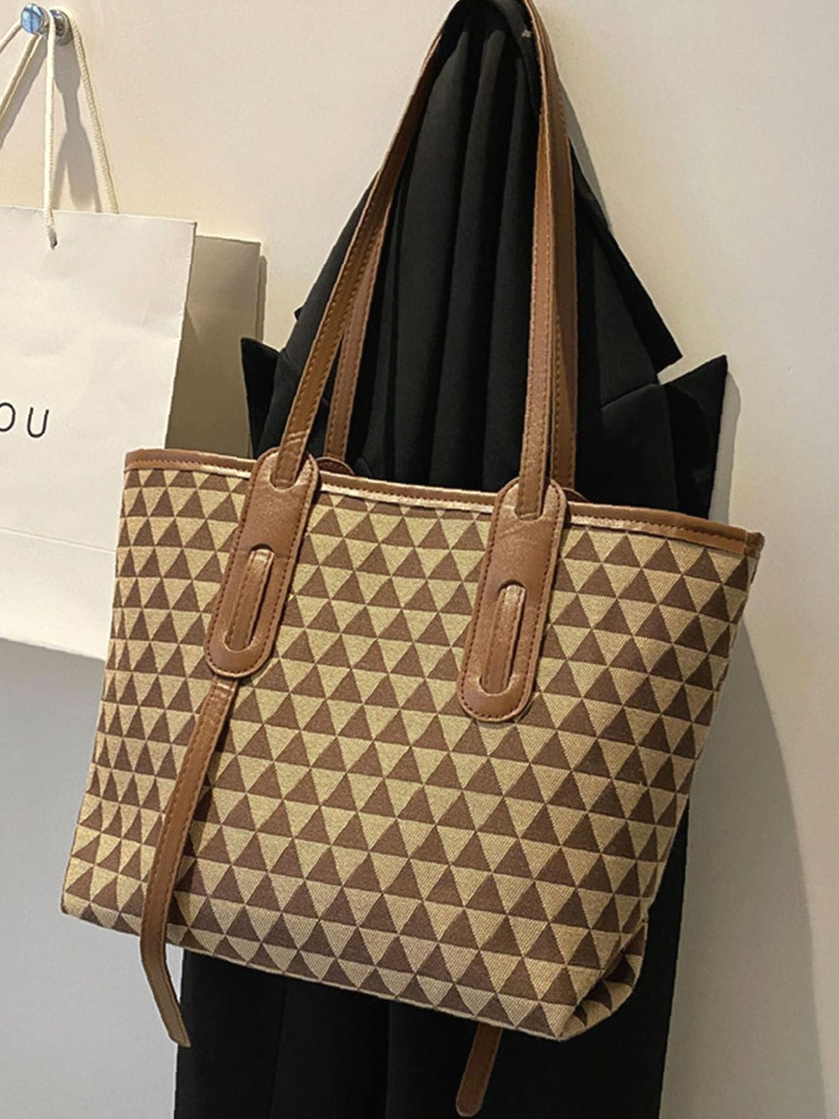 Futurecen - Geometric Graphic Top Handle Bag  - Women Tote Bags