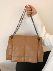 Futurecen - Stitch Detail Chain Tote Bag  - Women Tote Bags