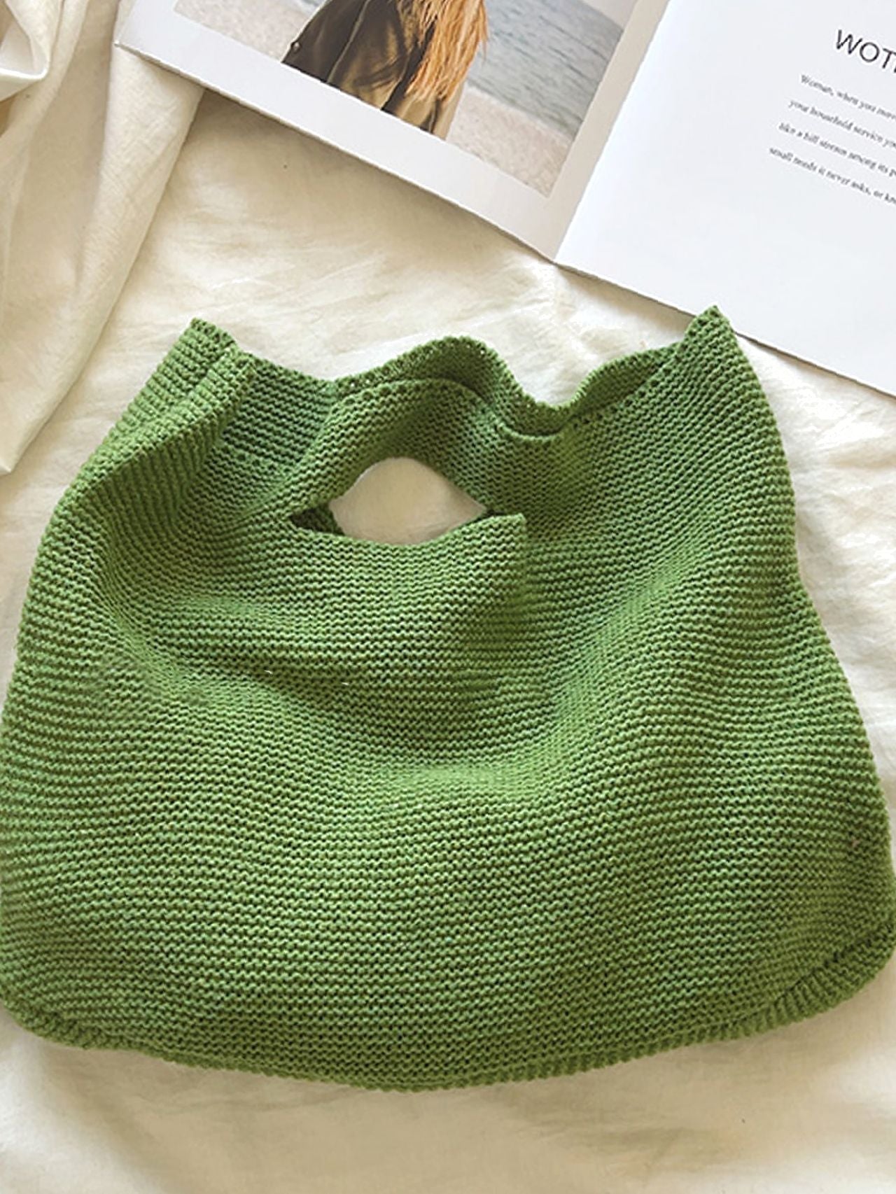 Futurecen - Minimalist Top Handle Crochet Bag  - Women Tote Bags