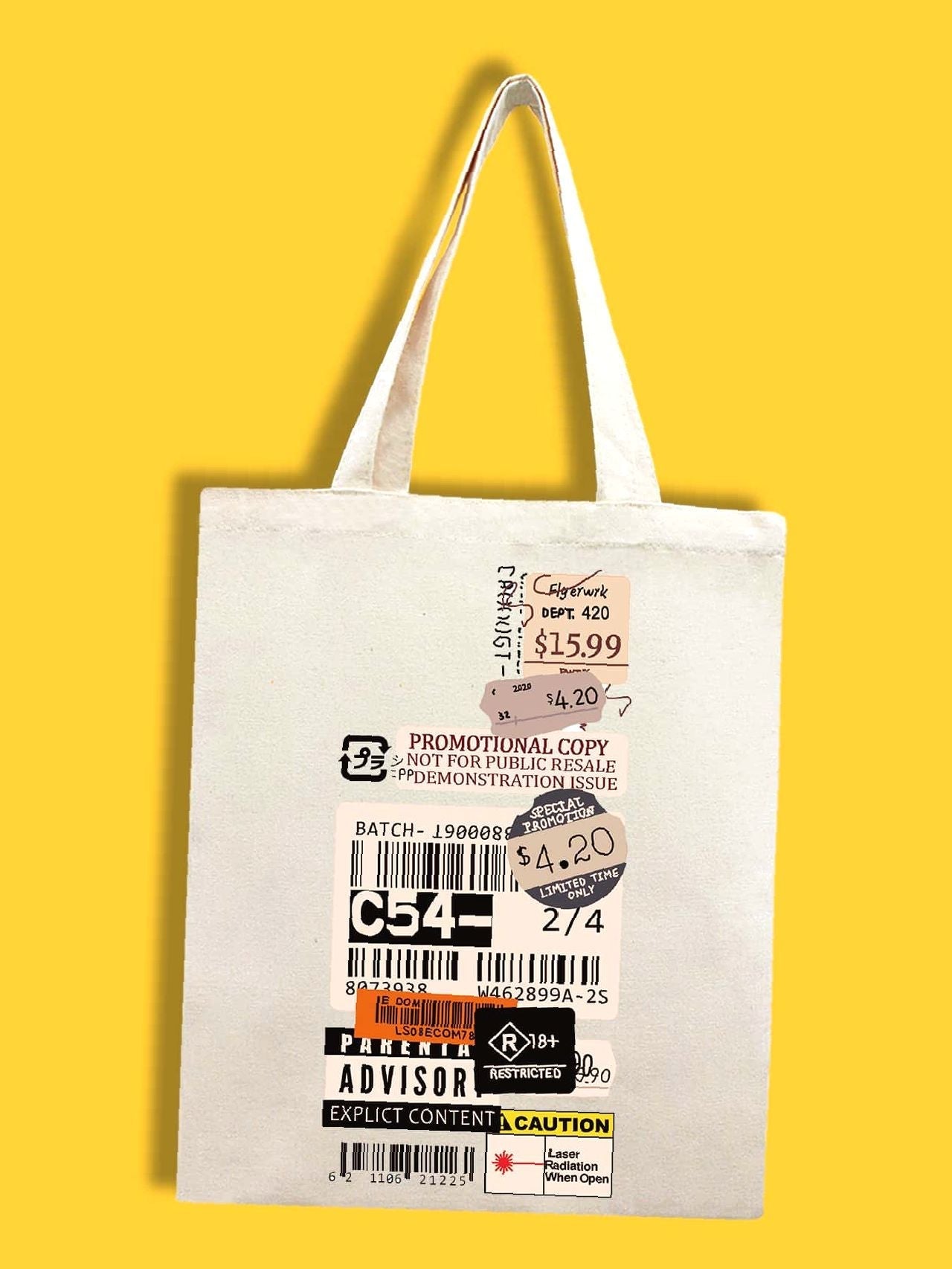 Futurecen - Letter Graphic Shopper Bag  - Women Tote Bags