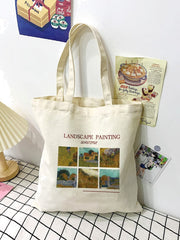 Futurecen - Letter & Cartoon Graphic Shopper Bag  - Women Tote Bags