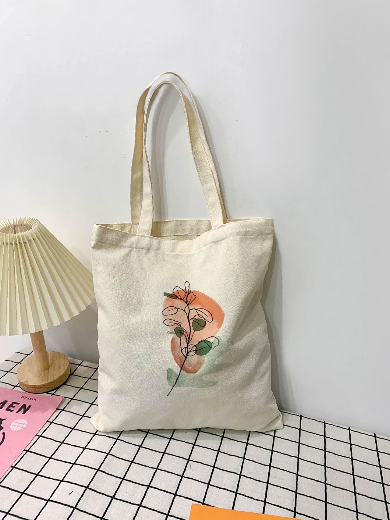 Futurecen - Floral Graphic Shopper Bag  - Women Tote Bags