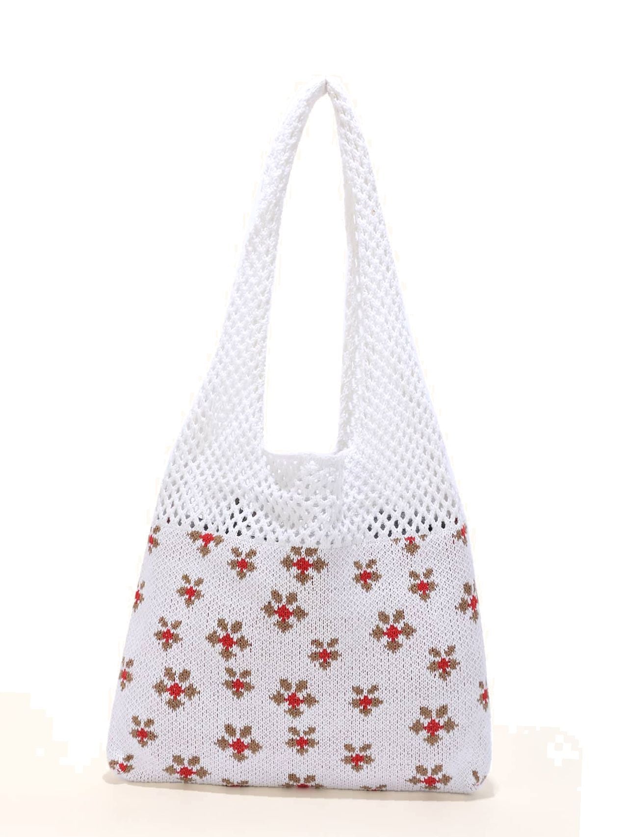 Futurecen - Floral Pattern Crochet Bag  - Women Tote Bags