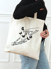 Futurecen - Butterfly Graphic Shopper Bag  - Women Tote Bags