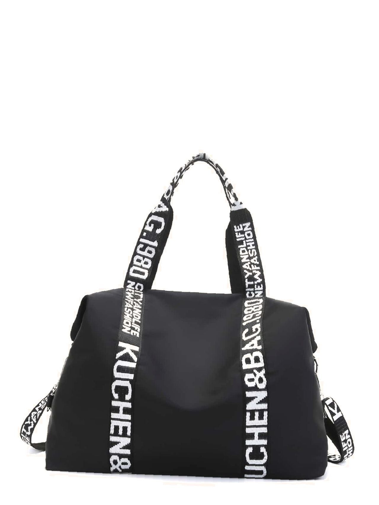 Futurecen - Letter Graphic Large Capacity Duffel Bag  - Women Tote Bags