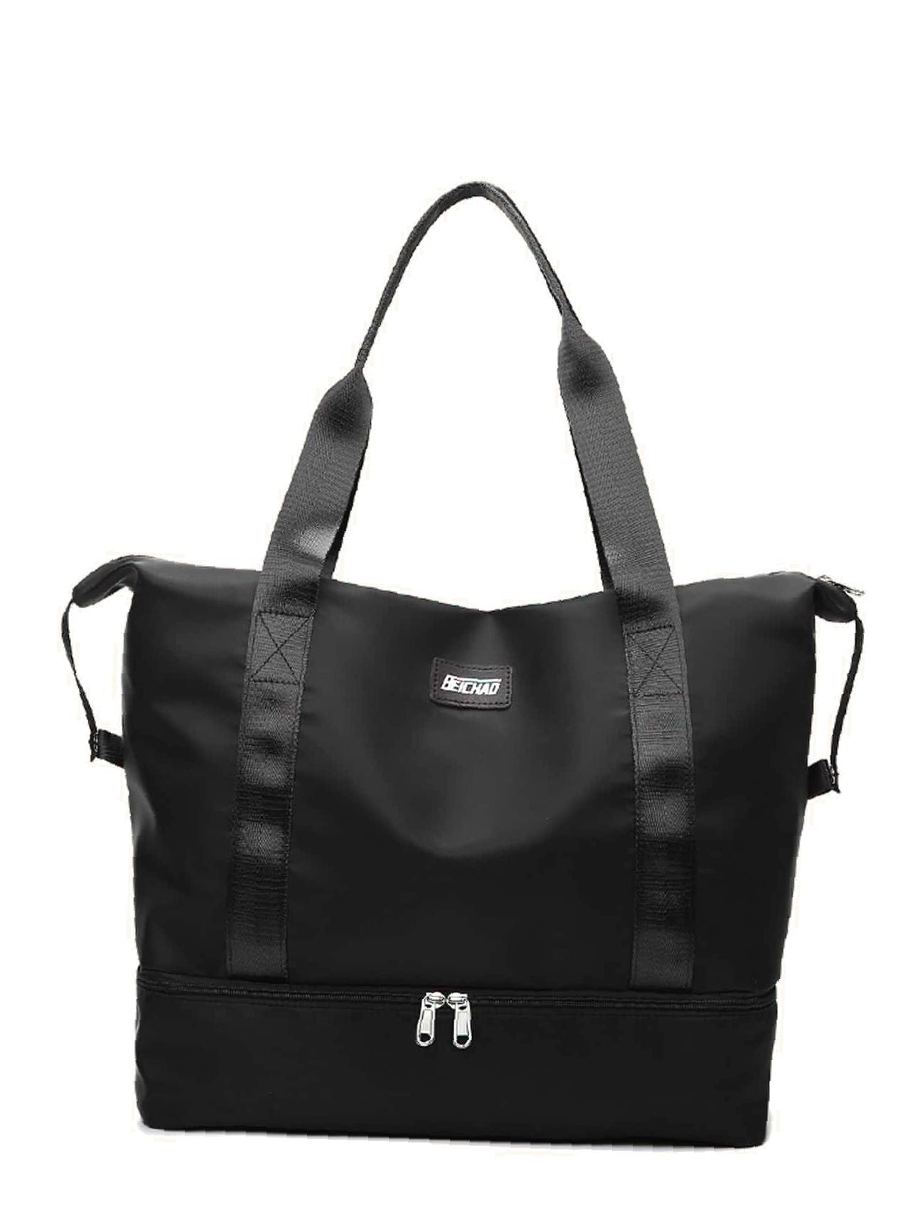 Futurecen - Letter Patch Large Capacity Duffle Bag  - Women Tote Bags