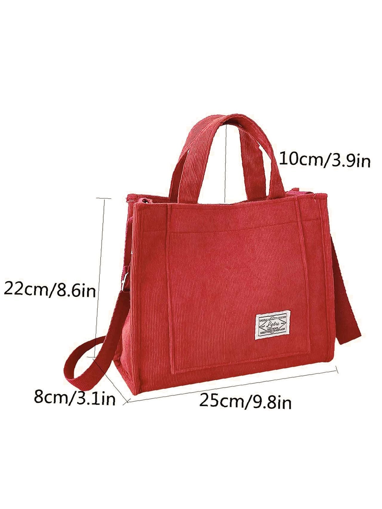 Futurecen - Letter Patch Top Handle Shopper Bag  - Women Tote Bags