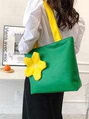 Futurecen - Flower Decor Shoulder Tote Bag  - Women Tote Bags