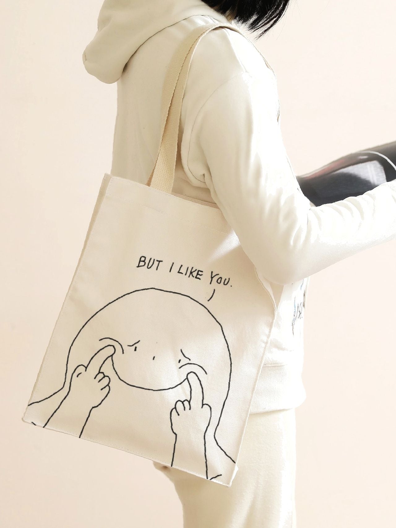 Futurecen - Letter & Cartoon Graphic Shopper Bag  - Women Tote Bags