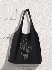 Futurecen - Cactus Graphic Shopper Bag  - Women Tote Bags