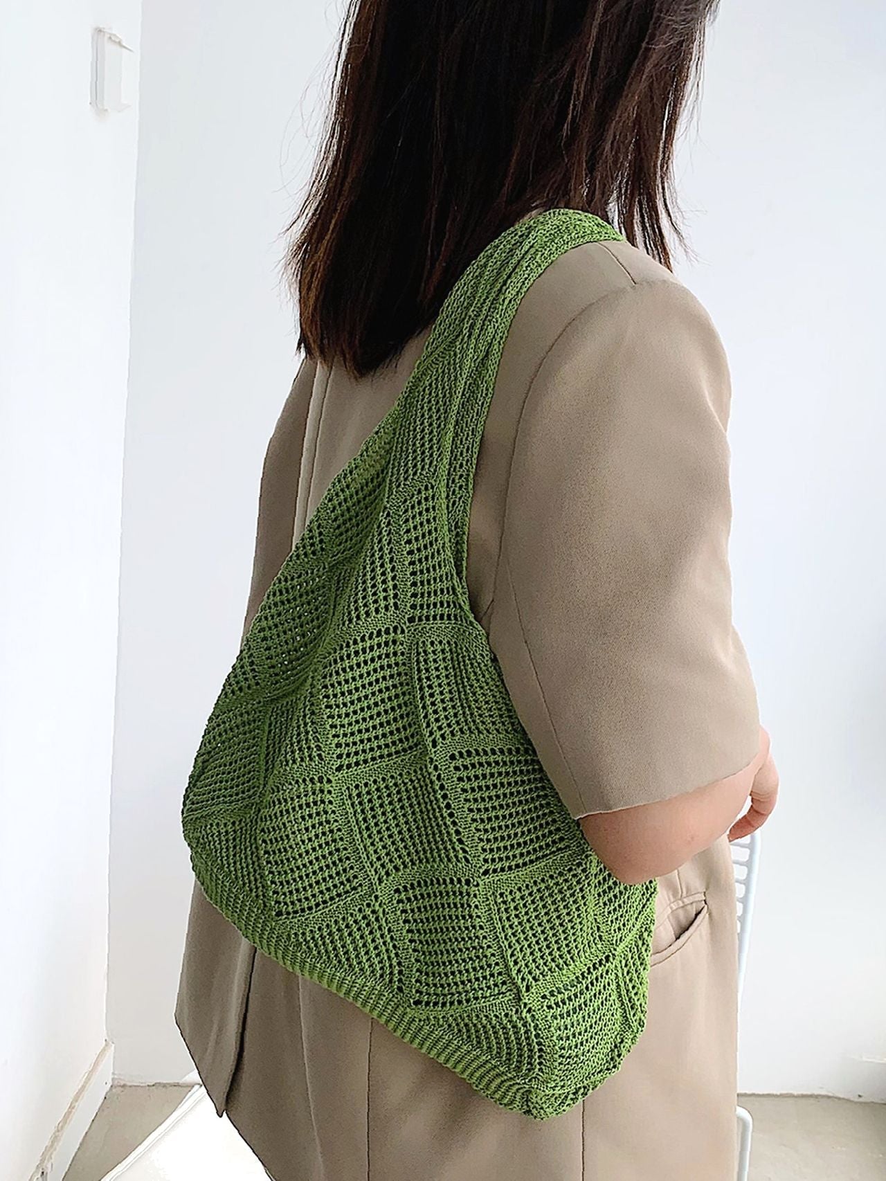 Futurecen - Knit Tote Bag  - Women Tote Bags