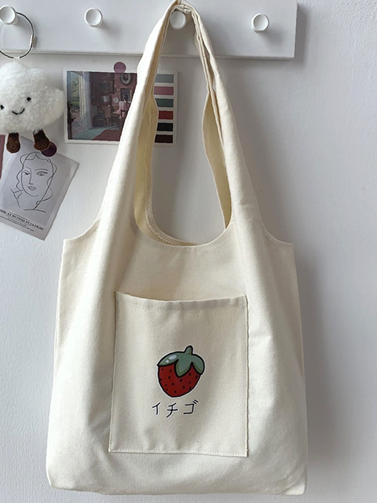 Futurecen - Strawberry Pattern Tote Bag  - Women Tote Bags