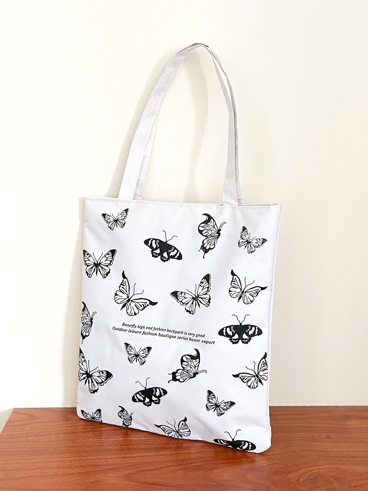 Futurecen - Butterfly Graphic Shopper Bag  - Women Tote Bags