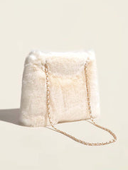 Futurecen - Fluffy Chain Shoulder Tote Bag  - Women Tote Bags